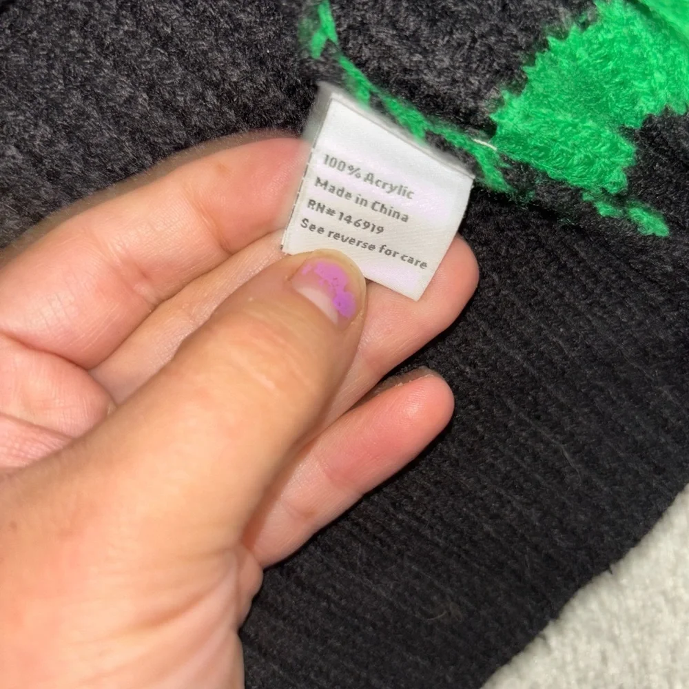 Nine West XS‎ Green And Black Knit Sweater - Picture 3 of 8